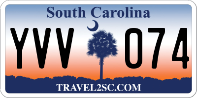 SC license plate YVV074