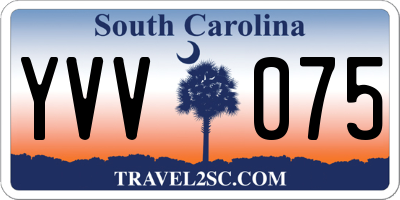 SC license plate YVV075