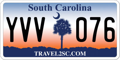 SC license plate YVV076