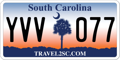 SC license plate YVV077