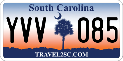 SC license plate YVV085