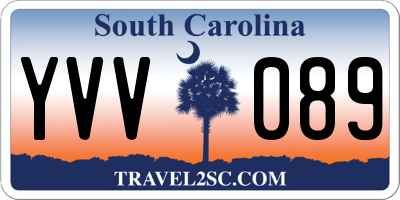 SC license plate YVV089