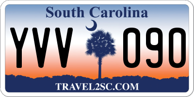 SC license plate YVV090