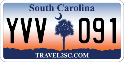 SC license plate YVV091