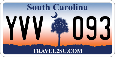 SC license plate YVV093