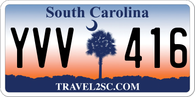 SC license plate YVV416