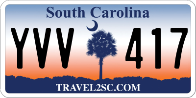 SC license plate YVV417