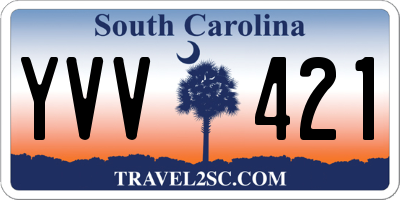 SC license plate YVV421