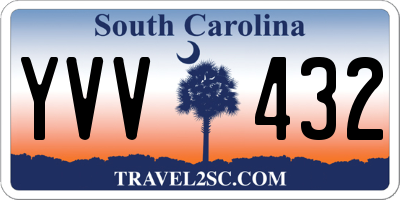 SC license plate YVV432