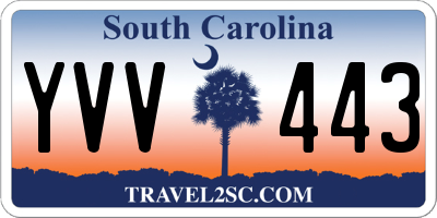 SC license plate YVV443