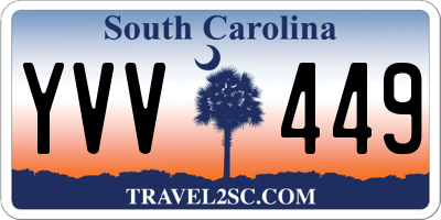 SC license plate YVV449