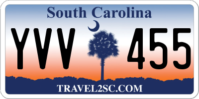 SC license plate YVV455