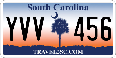 SC license plate YVV456