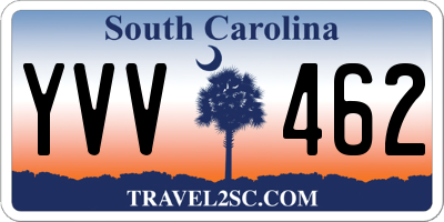 SC license plate YVV462