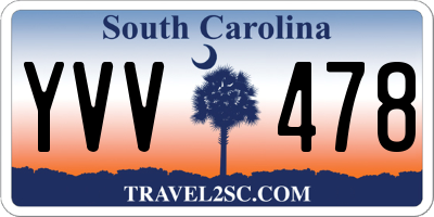 SC license plate YVV478