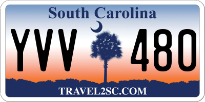 SC license plate YVV480