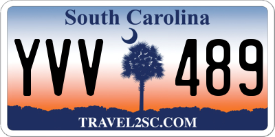 SC license plate YVV489