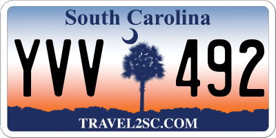 SC license plate YVV492
