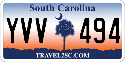 SC license plate YVV494