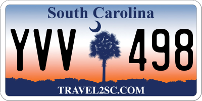 SC license plate YVV498