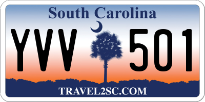 SC license plate YVV501