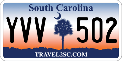 SC license plate YVV502