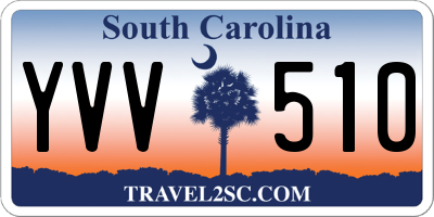 SC license plate YVV510