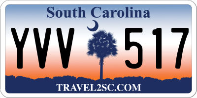 SC license plate YVV517