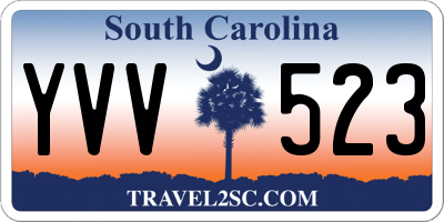 SC license plate YVV523