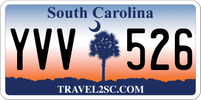 SC license plate YVV526