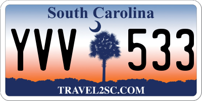 SC license plate YVV533
