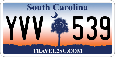 SC license plate YVV539