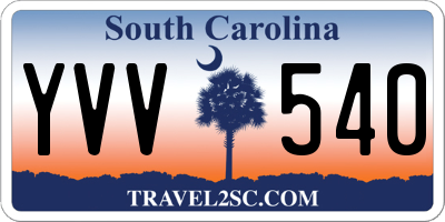SC license plate YVV540