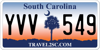SC license plate YVV549
