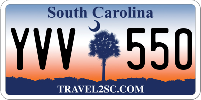 SC license plate YVV550