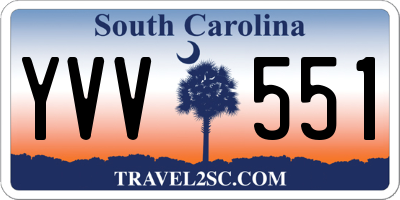 SC license plate YVV551