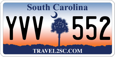 SC license plate YVV552