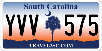 SC license plate YVV575