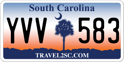 SC license plate YVV583