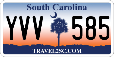 SC license plate YVV585