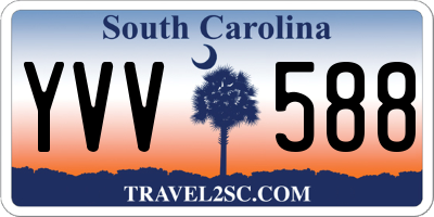SC license plate YVV588