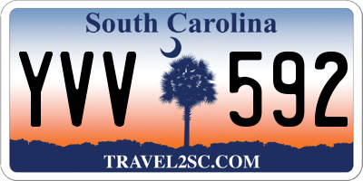 SC license plate YVV592
