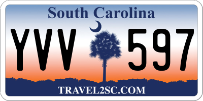 SC license plate YVV597