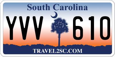 SC license plate YVV610