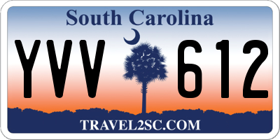 SC license plate YVV612