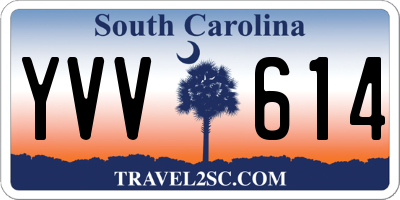 SC license plate YVV614