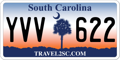 SC license plate YVV622