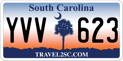 SC license plate YVV623