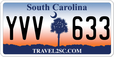 SC license plate YVV633