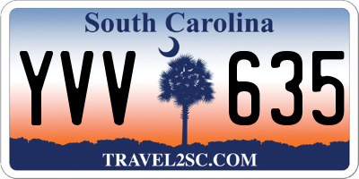 SC license plate YVV635